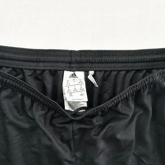 Adidas Shorts Womens Medium M (12-14) Black Striped Lightweight Adult Sport Run - Picture 3 of 10